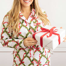 Load image into Gallery viewer, Deck the Halls Novelty Print Flannel Pajama Set