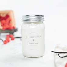 Load image into Gallery viewer, Raspberry Vanilla - Soy Wax Mason Jar Candle