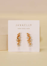 Load image into Gallery viewer, Cascading Baguette Drop - Gold Earrings