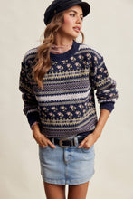 Load image into Gallery viewer, Fair Isle Floral Knit Sweater
