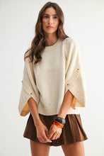 Load image into Gallery viewer, THE CAMMY BUTTON SLEEVE KNIT PULLOVER