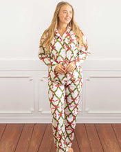Load image into Gallery viewer, Deck the Halls Novelty Print Flannel Pajama Set