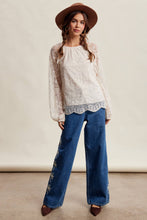 Load image into Gallery viewer, Floral Embroidered Lace Blouse