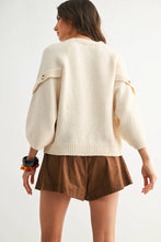 Load image into Gallery viewer, THE CAMMY BUTTON SLEEVE KNIT PULLOVER