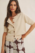 Load image into Gallery viewer, WEEKEND COFFEE COTTON KNIT CARDIGAN