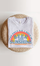 Load image into Gallery viewer, Beer and Sunshine Rainbow Graphic Tee PLUS