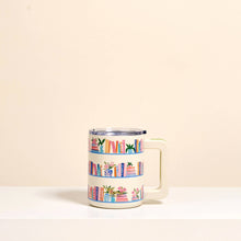 Load image into Gallery viewer, 14 oz Insulated Mug–Book Shelfie