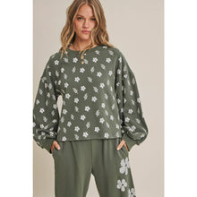 Load image into Gallery viewer, FLORA TERRY PULLOVER SWEATSHIRT