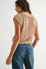 Load image into Gallery viewer, RUFFLED CROCHET KNIT TANK