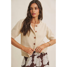Load image into Gallery viewer, WEEKEND COFFEE COTTON KNIT CARDIGAN
