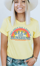 Load image into Gallery viewer, Beer and Sunshine Rainbow Graphic Tee PLUS