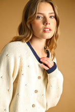 Load image into Gallery viewer, POINTELLE EFFECT KNIT CARDIGAN