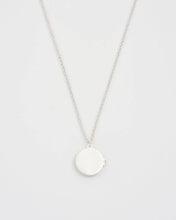 Load image into Gallery viewer, Nightshade Moon Round Silver Locket Chain Necklace
