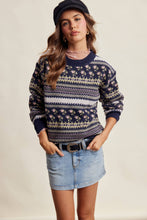 Load image into Gallery viewer, Fair Isle Floral Knit Sweater