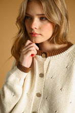 Load image into Gallery viewer, POINTELLE EFFECT KNIT CARDIGAN