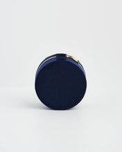 Load image into Gallery viewer, Red Admiral Navy Velvet Embroidered Jewellery Box