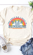 Load image into Gallery viewer, Beer and Sunshine Rainbow Graphic Tee PLUS