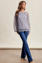Load image into Gallery viewer, Floral Embroidered Lace Blouse