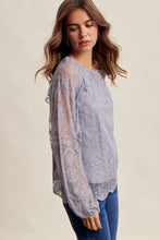 Load image into Gallery viewer, Floral Embroidered Lace Blouse