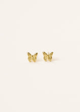 Load image into Gallery viewer, Gold Butterfly Stud Earrings