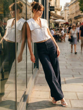 Load image into Gallery viewer, THE WENDY WIDE-LEG STRETCHY DENIM TROUSERS