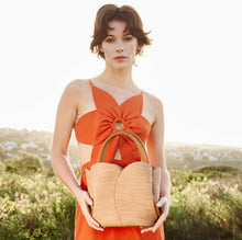 Load image into Gallery viewer, Tulip Raffia Embossed Bag