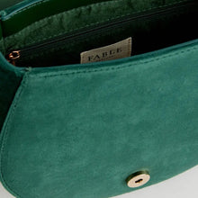 Load image into Gallery viewer, Robin Love Fern Green Velvet Embroidered Purse