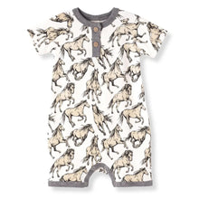 Load image into Gallery viewer, Wild Horses Bamboo Short Romper