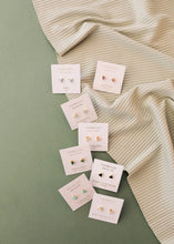 Load image into Gallery viewer, Mini Energy Gem - White Opal - Gold Earrings
