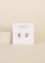 Load image into Gallery viewer, Offset Trio - Amazonite - Gold Earrings
