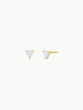 Load image into Gallery viewer, Mini Energy Gem - White Opal - Gold Earrings
