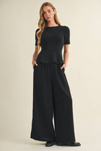 Load image into Gallery viewer, Bouclé Knit Peplum Pullover
