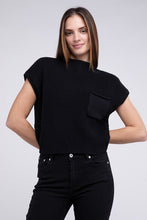 Load image into Gallery viewer, Mock Neck Short Sleeve Cropped Sweater
