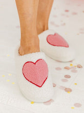 Load image into Gallery viewer, Pink/Red Heart Fuzzy Slippers
