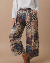 Load image into Gallery viewer, Patchwork Floral French Terry Pants
