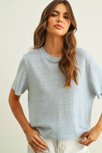 Load image into Gallery viewer, STRIPE SLUB SHORT SLEEVE TOP

