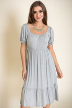 Load image into Gallery viewer, Square Neck Puff Sleeve Boho Dress
