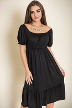 Load image into Gallery viewer, Square Neck Puff Sleeve Boho Dress
