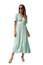 Load image into Gallery viewer, Online Exclusive Maxi Dress with buttons on the front
