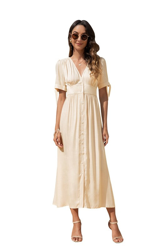 Online Exclusive Maxi Dress with buttons on the front