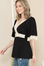 Load image into Gallery viewer, Front Wrap Lace Detailed Top
