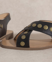 Load image into Gallery viewer, OASIS SOCIETY Kylie - Studded Cross Band Sandal
