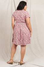 Load image into Gallery viewer, Plus Ditsy Surplice Fit and Flare Midi Dress
