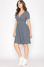 Load image into Gallery viewer, Plus Ditsy Surplice Fit and Flare Midi Dress
