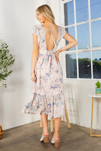 Load image into Gallery viewer, Online Exclusive - Lace Detailed Flutter Sleeve Ruffle Dress
