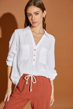 Load image into Gallery viewer, Online Exclusive V Neck Button Down Henley Shirt
