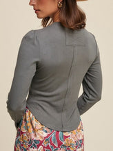 Load image into Gallery viewer, The Charlette Ribbed long sleeve Top
