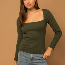 Load image into Gallery viewer, The Mackenzie Rib Long Sleeve Top
