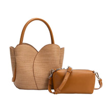 Load image into Gallery viewer, Tulip Raffia Embossed Bag
