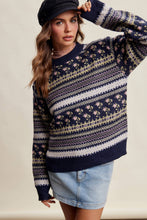 Load image into Gallery viewer, Fair Isle Floral Knit Sweater
